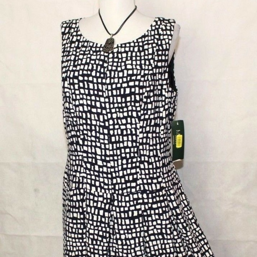 NWT Ralph Lauren Sleeveless Pleated Dress 12 A444